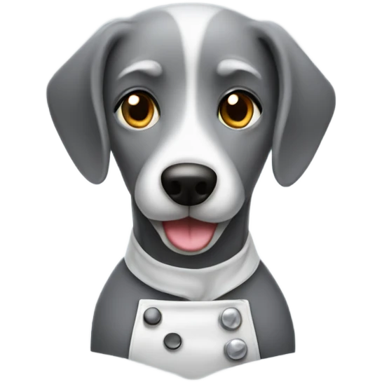 grey dog barista emoji