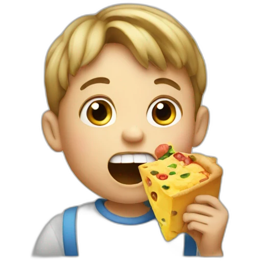 iPad eating kid emoji