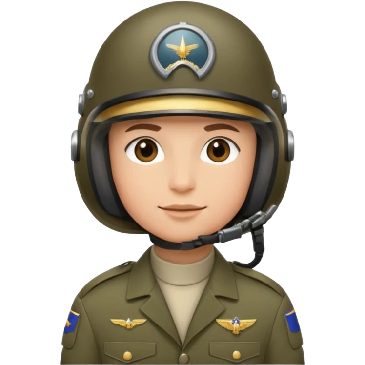 a military pilot in an aviation helmet and a modern uniform. maximum quality emoji