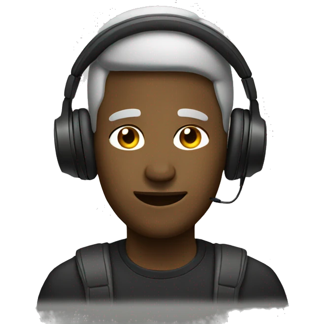 Men with headphones emoji