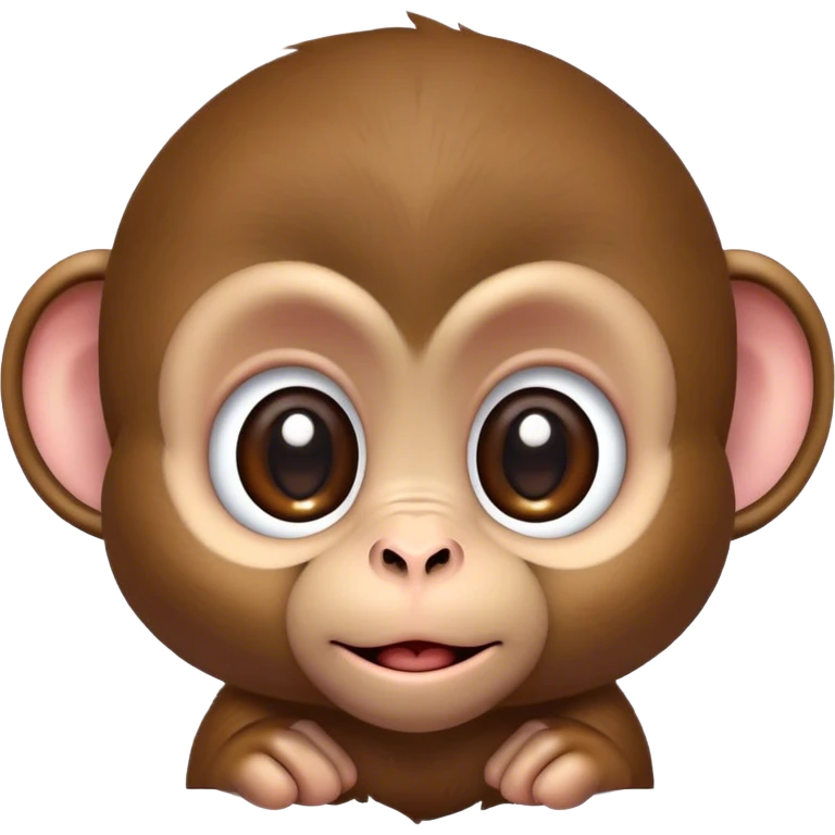Baby monkey with big eyes emoji
