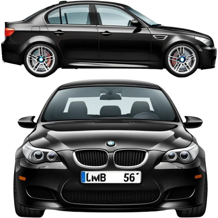 a bmw m5 e60 black emoji