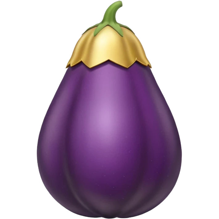 Original eggplant emoji wearing a halo emoji
