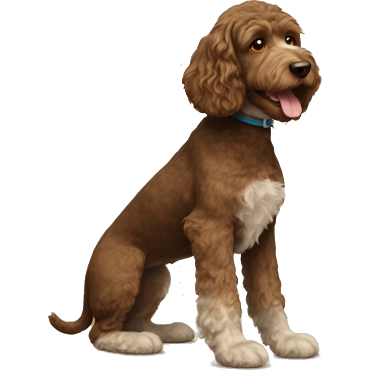 Brown and gold Sproodle emoji