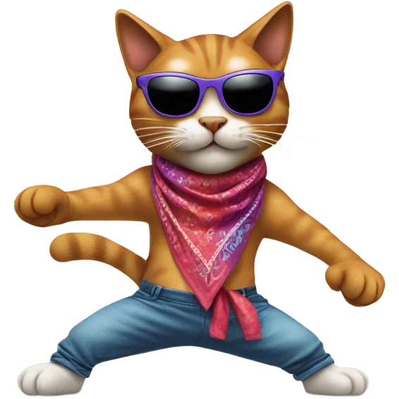 Cat break dancer emoji