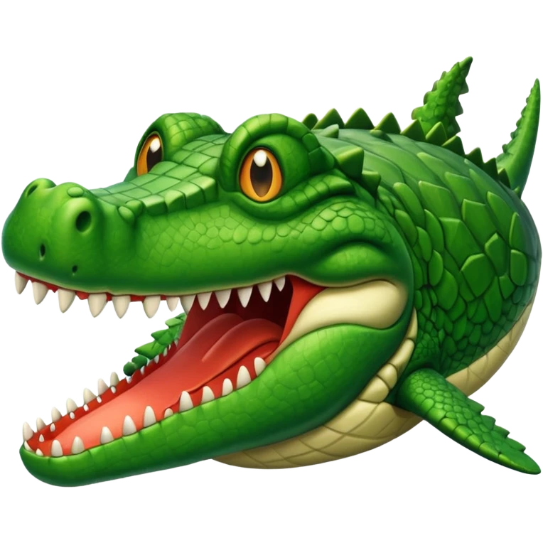 Un avion con cabina de cara de cocodrilo emoji