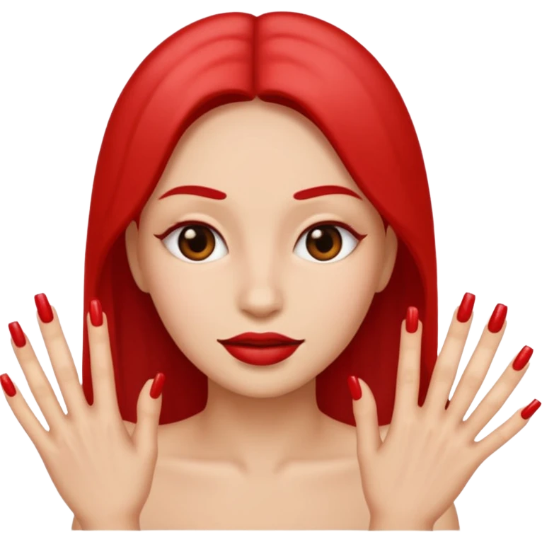 A normal human emoji with nails emoji