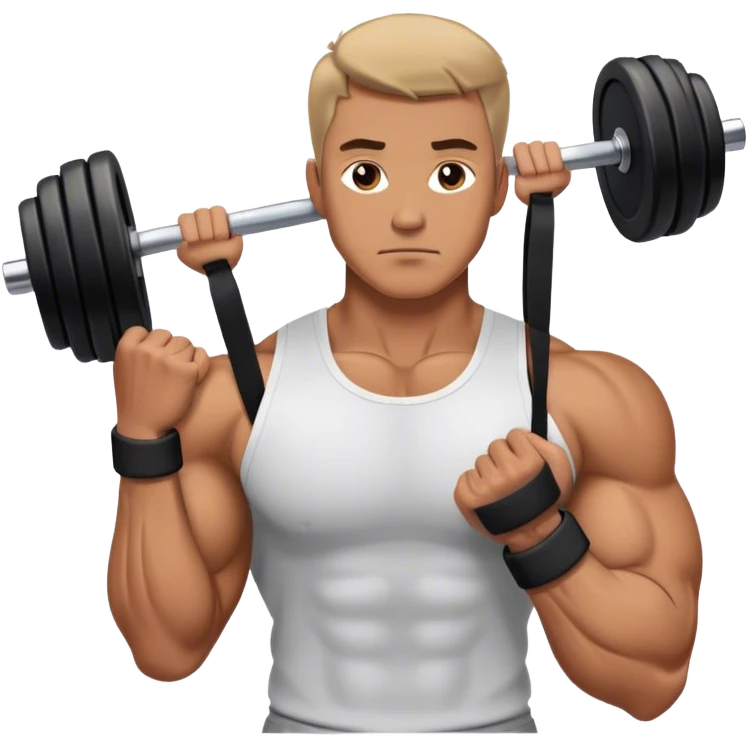 man weighted wrist curl emoji