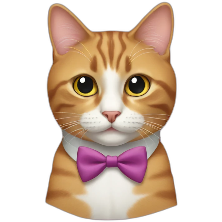 cat with a bow tie emoji