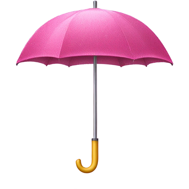 Pink umbrella with glitter and rain emoji
