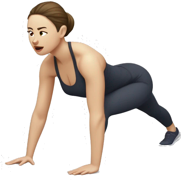 Fit women with white skin doing Eka pada bakasana  emoji
