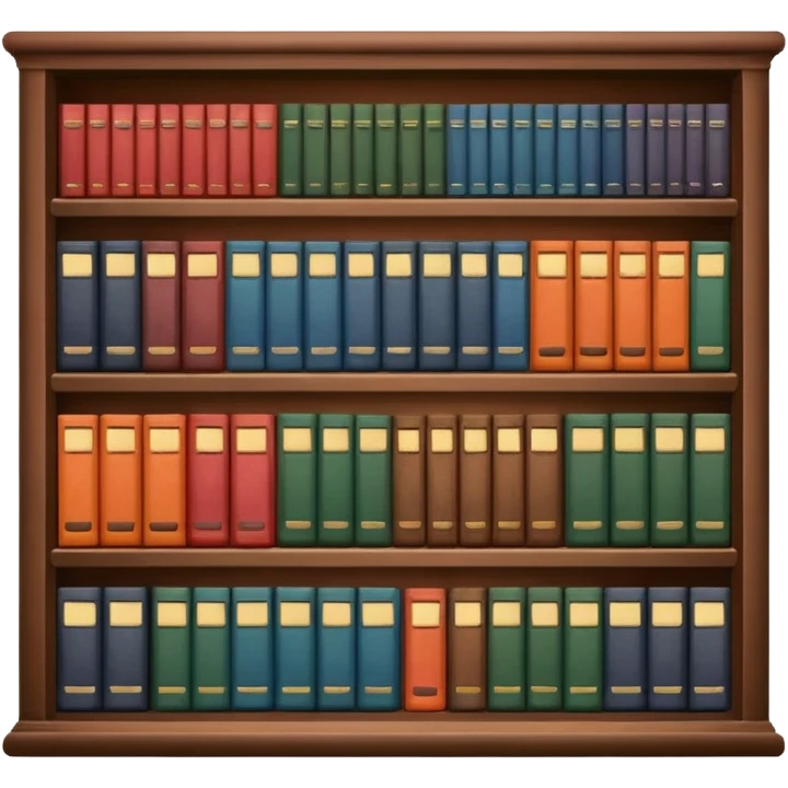 a bookshelf filled with books emoji