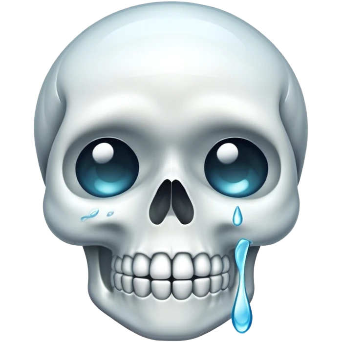 Skull emoji crying  emoji