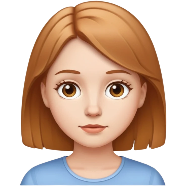 Short white girl with light brown hair  emoji