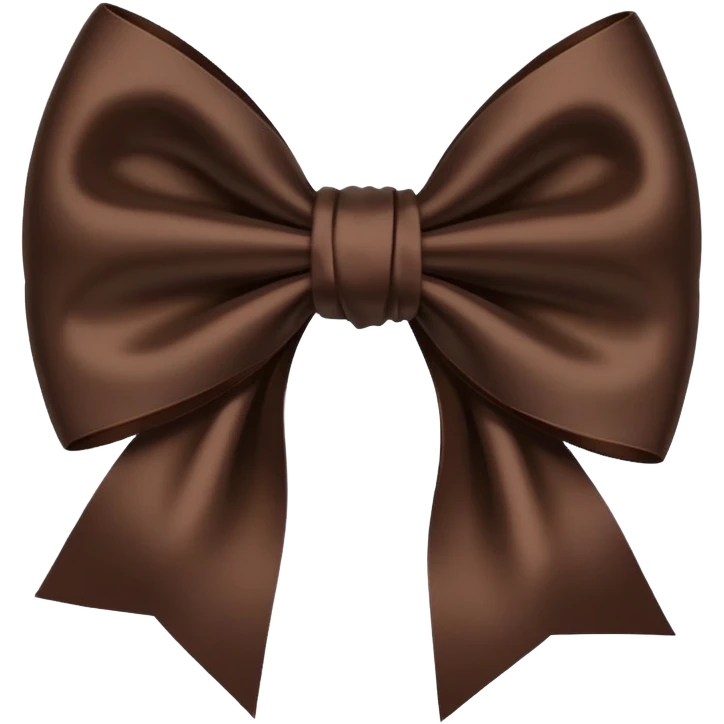 Dark brown bow emoji