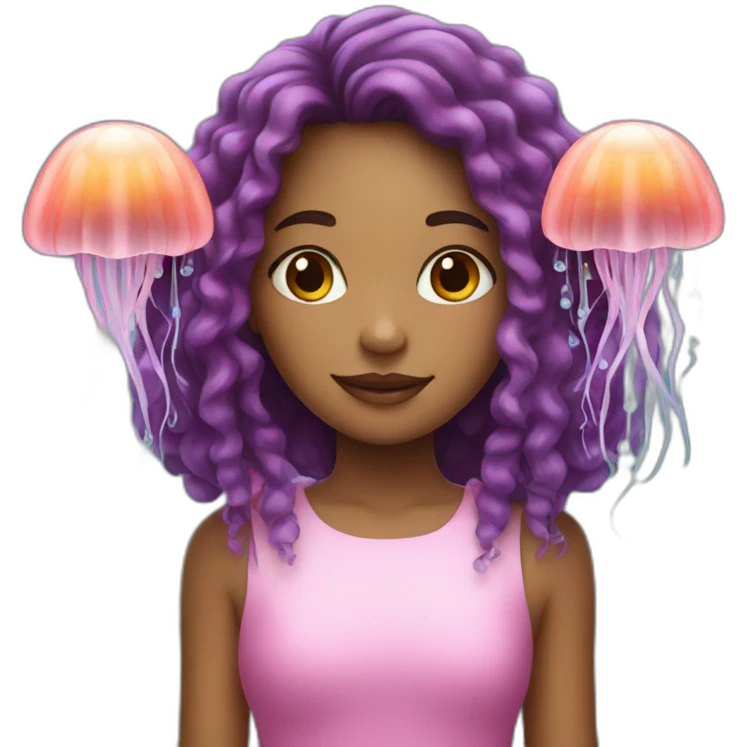 Girl with jellyfish emoji