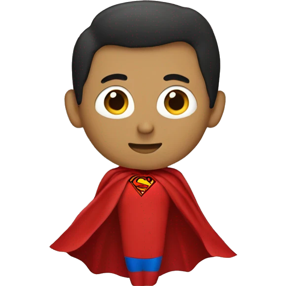 Red cape with superman logo emoji