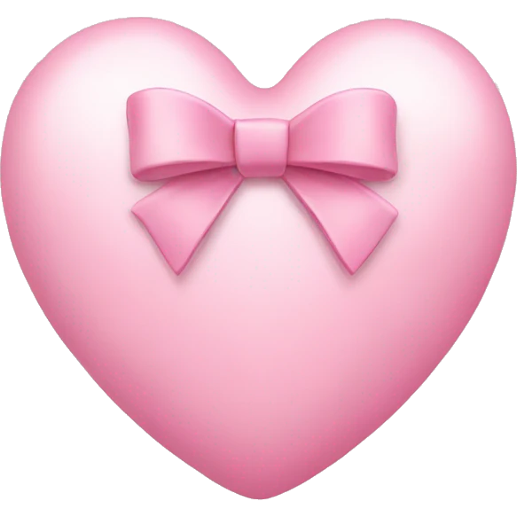 pastel pink heart with a bow on it emoji