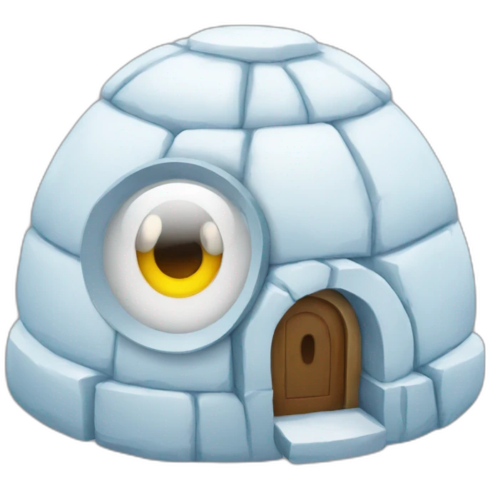 igloo with two eyes emoji