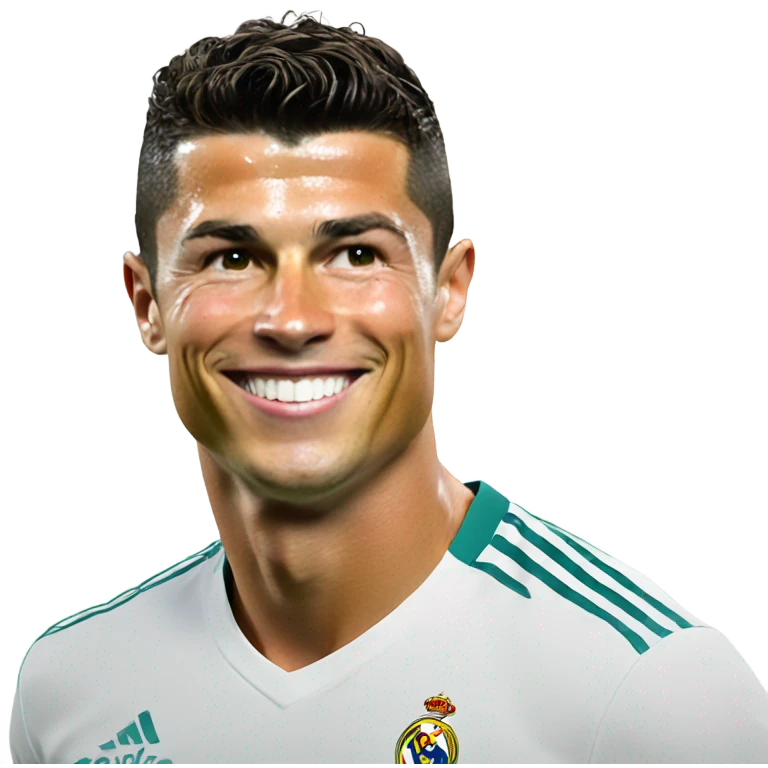 Cristiano Ronaldo smiling emoji