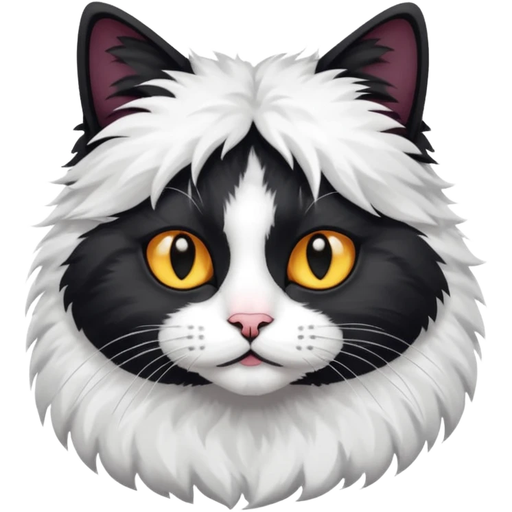 cat that is black and white emoji