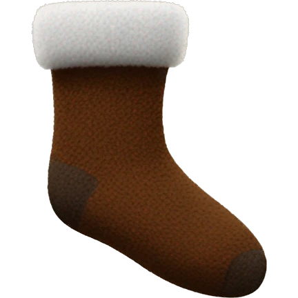 Fuzzy brown socks  emoji