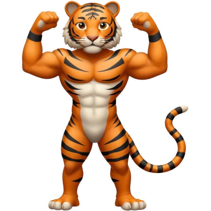 Create a single emoji of a Tiger in full body, shown at a slight side angle in a natural, characteristic pose.
 emoji