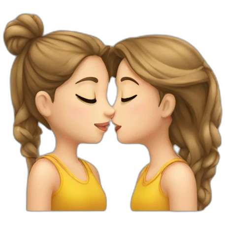 Girl kiss girl emoji