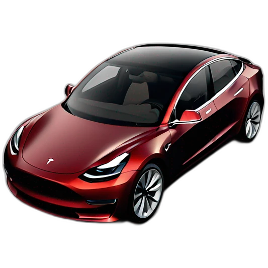 tesla model 3 red tuned emoji