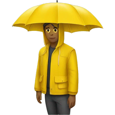 guarda chuva amarelo emoji