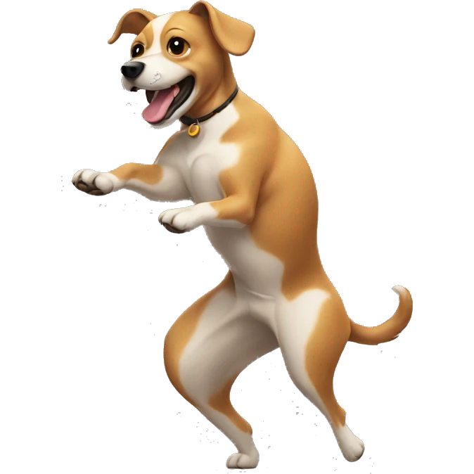 Dog dancing. emoji