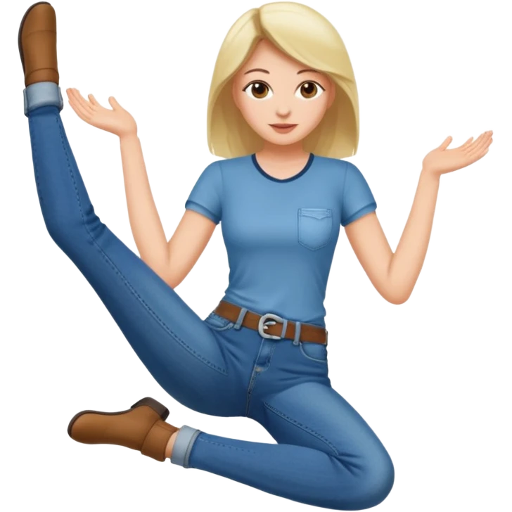 Naked woman spreading her legs apart  emoji