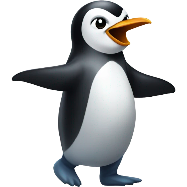 Penguin dancing emoji