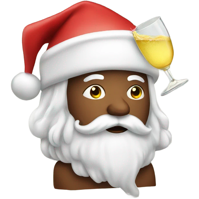Santa with tequila shot emoji