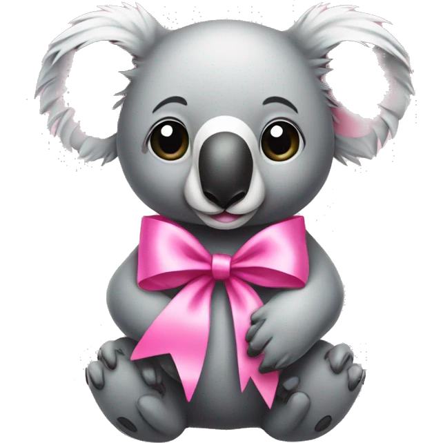 Koala with pink ribbon  emoji