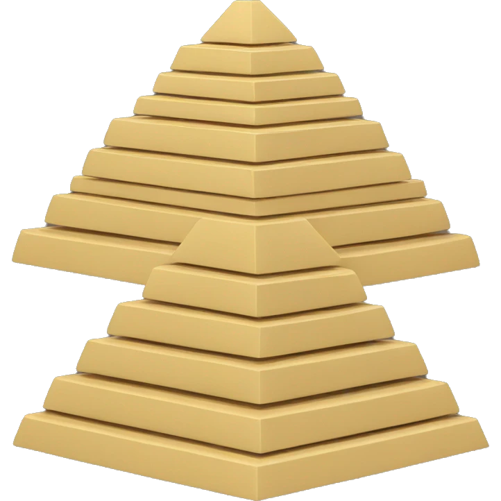maslow pyramisd in 3d emoji