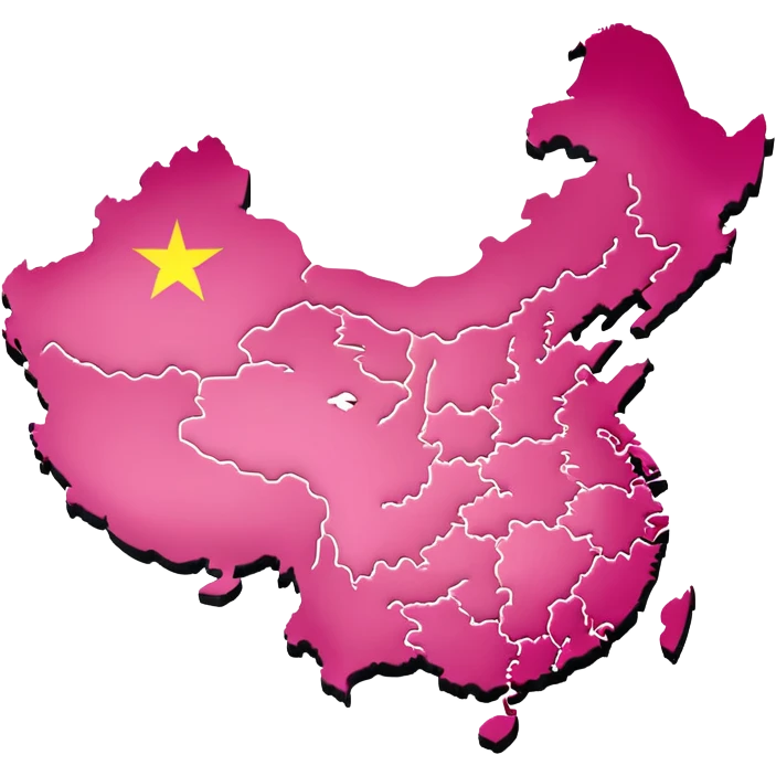 China map pink  emoji