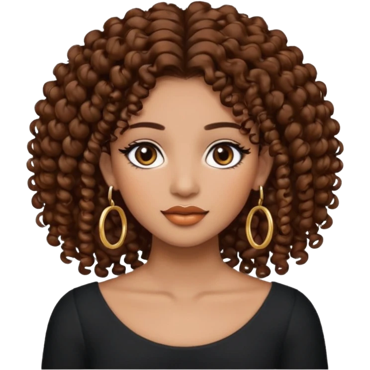 One, Puerto Rican, fair skin brown hair it has to be straight with earrings and makeup. I would like the earrings to be hoop and my best friend by my side is caramel skin color with curly black hair. emoji