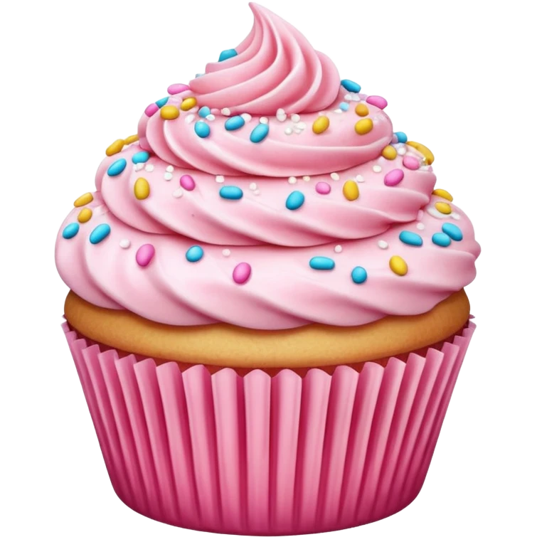 Cupcake with pink icing emoji