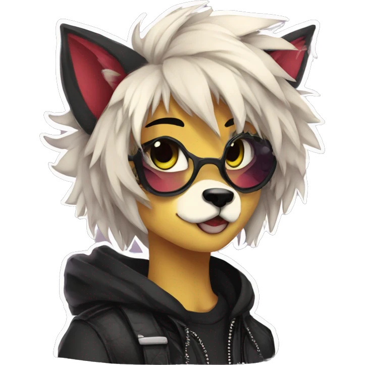 Edgy modern punk anthro furry by Falvie, LiLaiRa, AngieWolf emoji