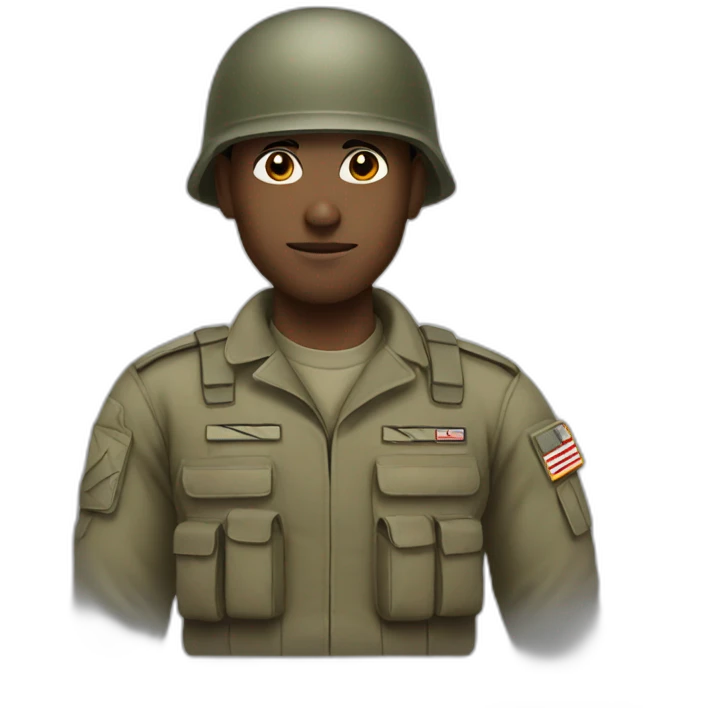 Soldier salutating emoji