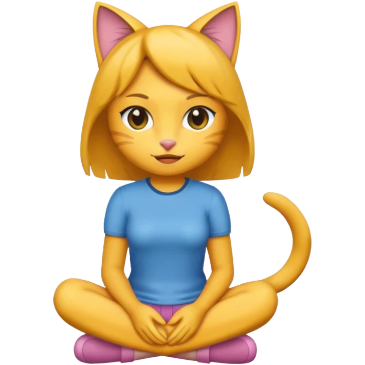 Catgirl sitting  emoji