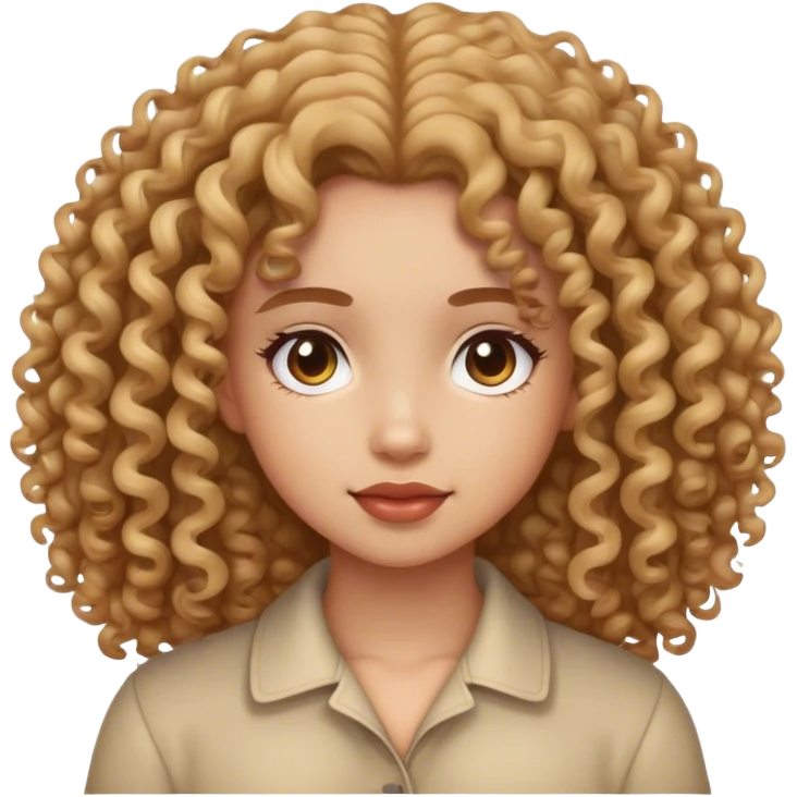Girl curly emoji