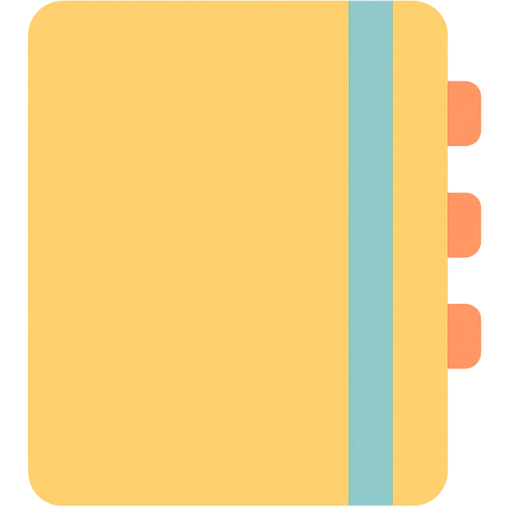 color filled notebook icon emoji