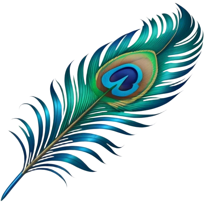 Peacock feather from Krishna bhagwan emoji