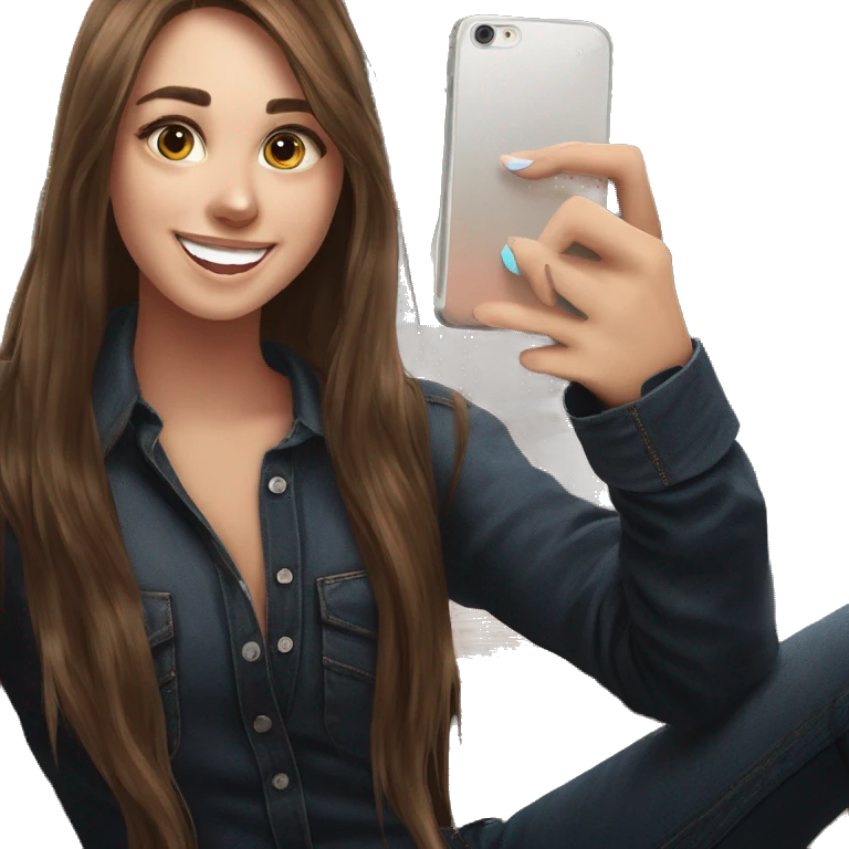 happy girl takes selfie selfie emoji | AI Emoji Generator