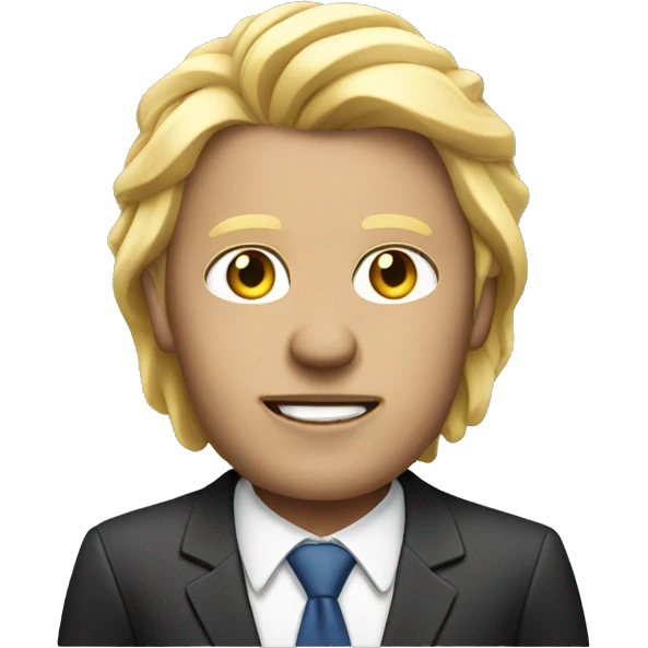 CEO with light hair smoking emoji
