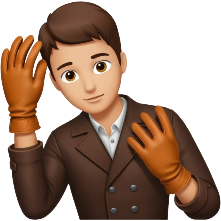 putting on glove emoji