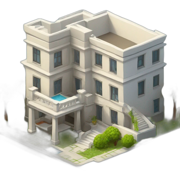 3d-isometric-Mansion-modern emoji