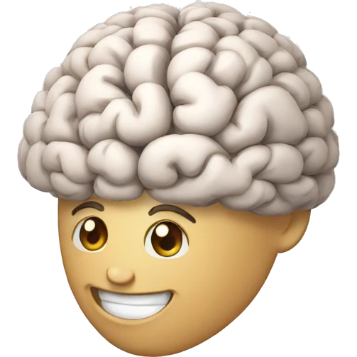 happy brain emoji